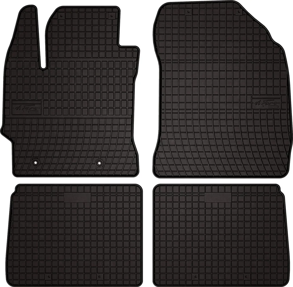 Accessori Toyota Corolla E16: Tappetini in Gomma Nera Set da 4