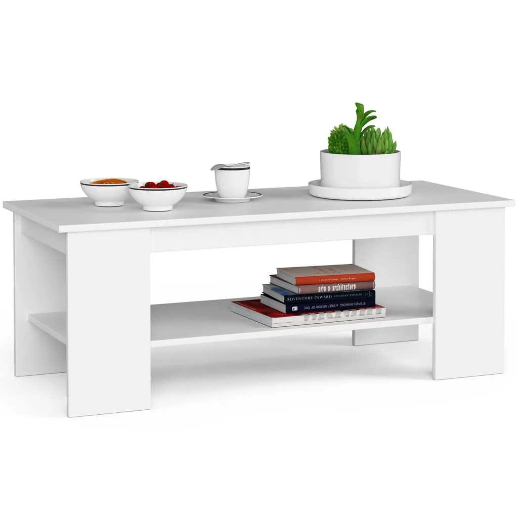Table Basse Salon Kami 120x50 cm - Parfaite pour Apéritif et Détente