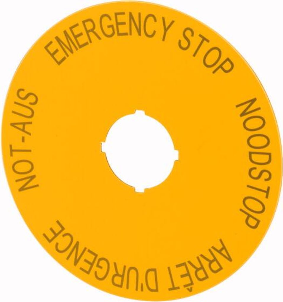 Eaton NOT-AUS-Schild mit Beschriftung M22-XAK3