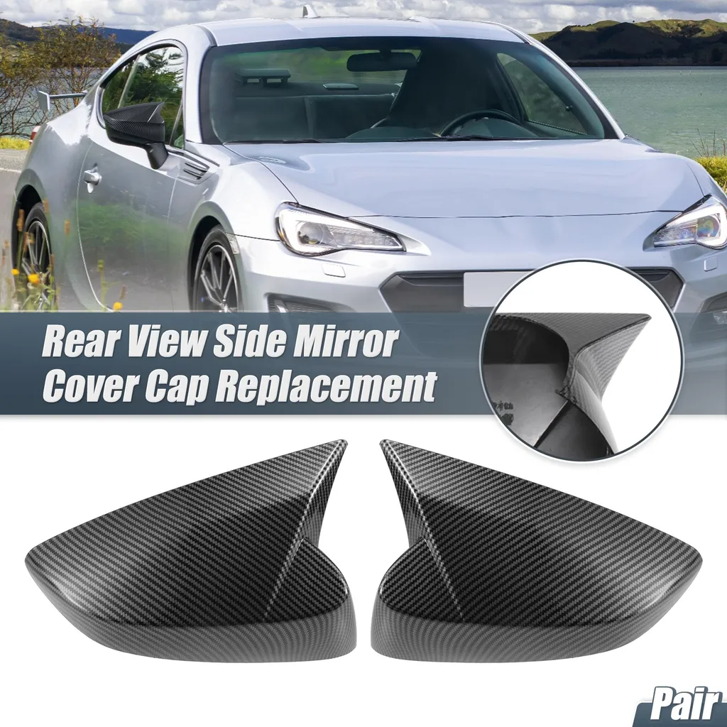 Coque rétroviseur noir carbone anti-rayures pour BRZ