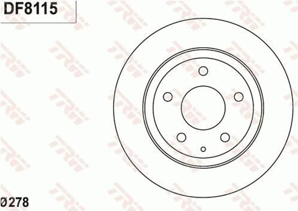 Disque de frein TRW DF8115 anti-vibration et bruit pour berline 6