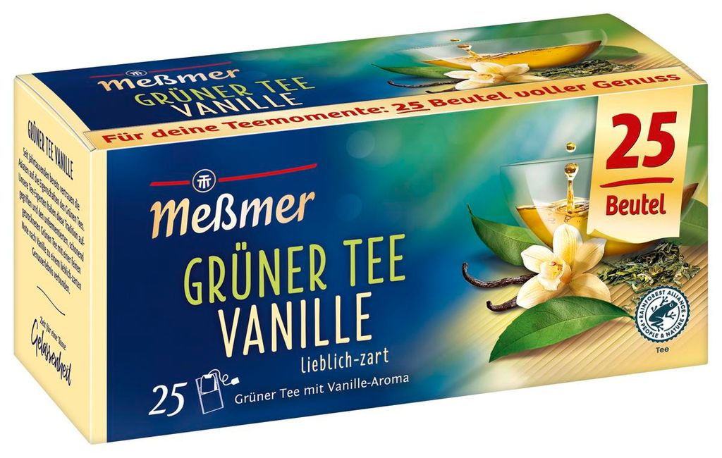 Meßmer zelený čaj s příchutí vanilky 25 čajových sáčků 43g Obrázek produktu 