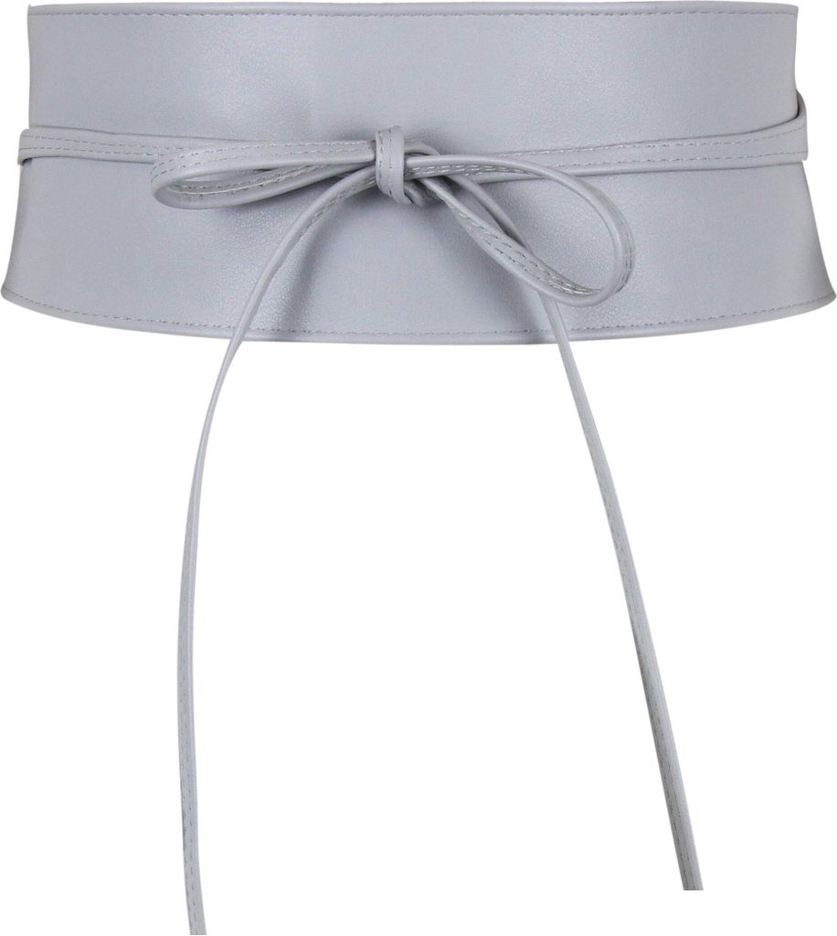 Damen Taillengürtel, breiter Wickelgürtel Obi Gürtel zum Schnüren Hüftgürtel Bindegürtel, Grau