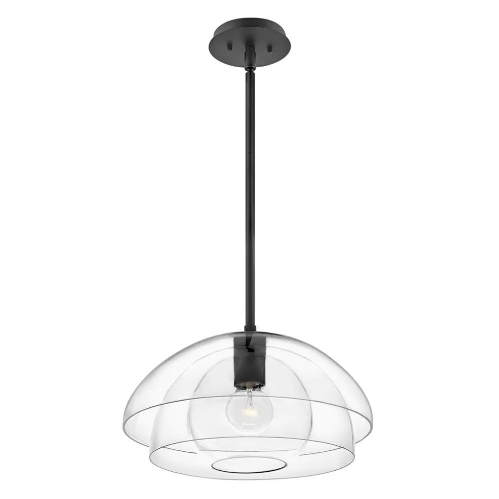 Suspension Design Black Lotus en Métal Noir Quintiesse Culot E27
