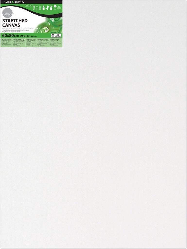 Daler Rowney Malleinwand Simply White 60 x 80 cm 1 Stck