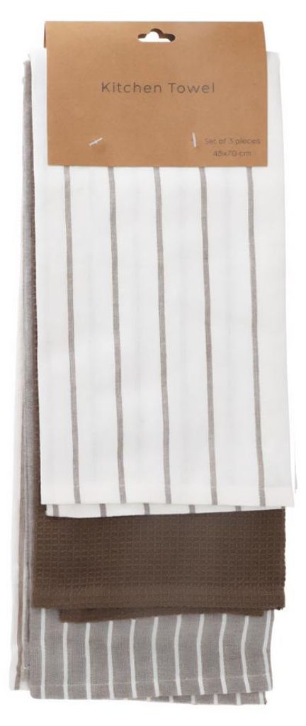 Küchentücher aus Baumwolle, 70 x 45 cm, 3er-Set