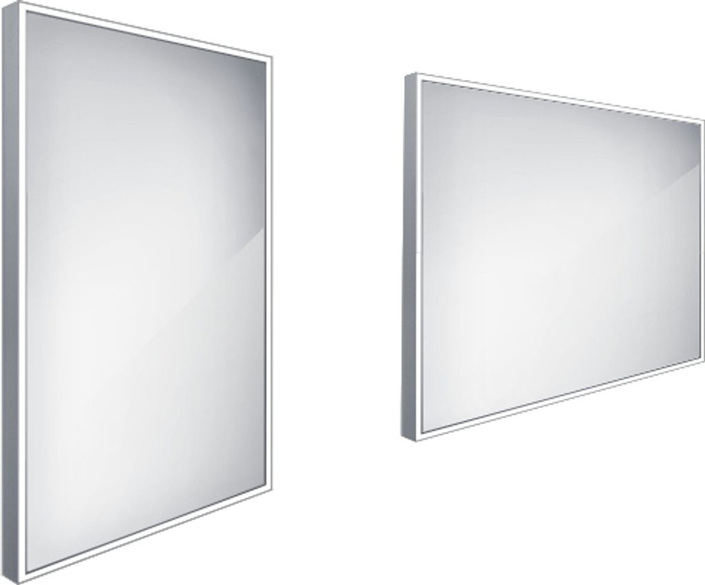 Nimco Spiegel - Spiegel mit LED-Beleuchtung, 500x700 mm, Aluminium ZP 13001