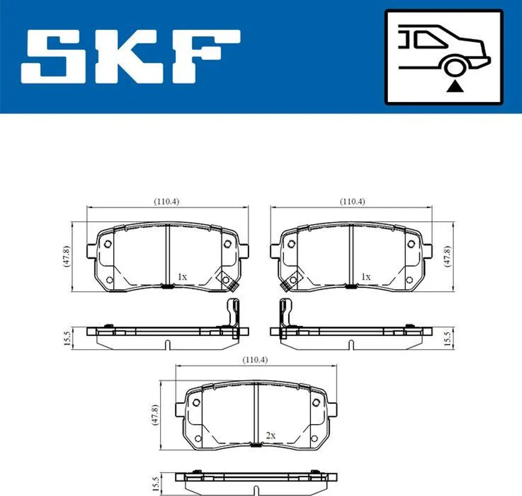 Plaquettes de frein SKF VKBP90464A haute performance OE 583023JA00