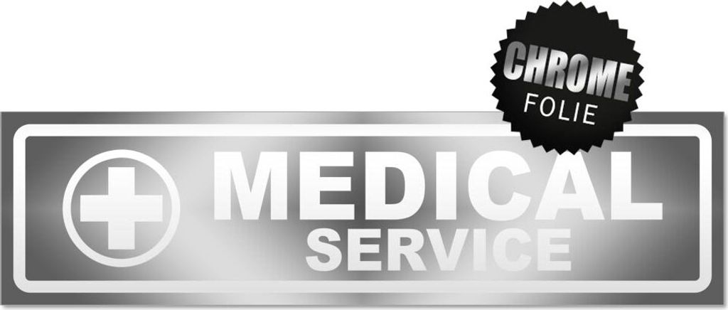 Medical Service Kreuz invertiert Magnetschild Schild magnetisch