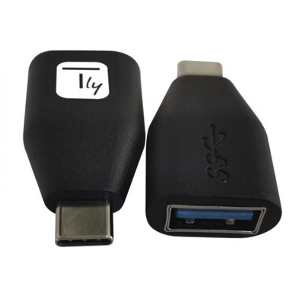 Techly Adapter USB-C M to USB-A F, schwarz