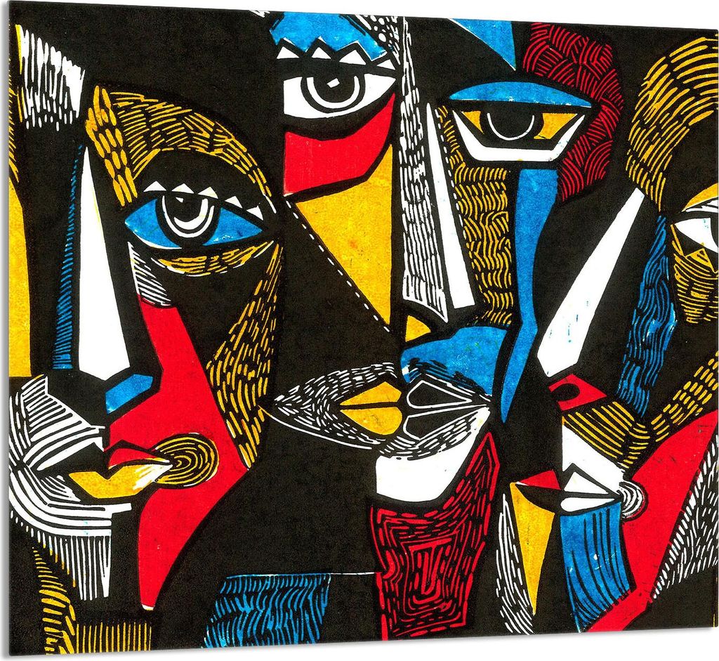 GLASPLATTE FÜR KÜCHE 65x60 Pop Art