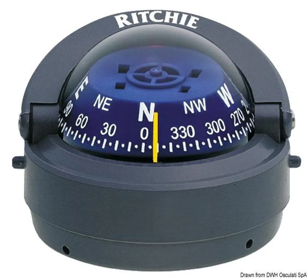 Boussole de pont RITCHIE Explorer pour bateau moteur gris Osculati