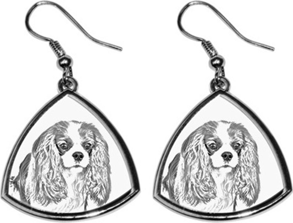 Cavalier King Charles Spaniel - Hund Ohrringe, hängende Ohrringe mit Bild, personalisierter Schmuck mit dem Aufdruck der Marke Art-Dog