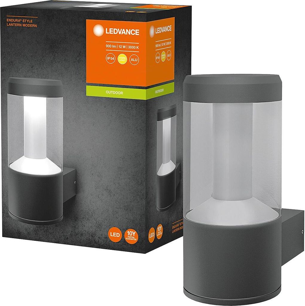A product box and a wall lamp.