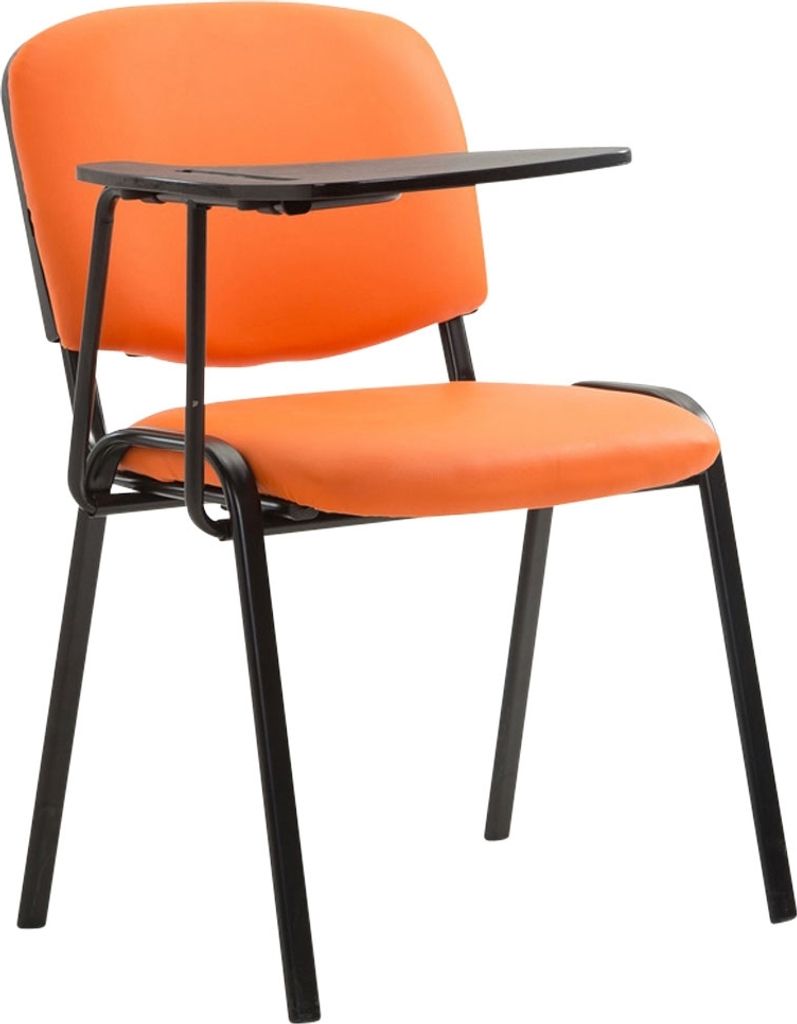 Stuhl HLO-CP111 mit Klapptisch Kunstleder orange