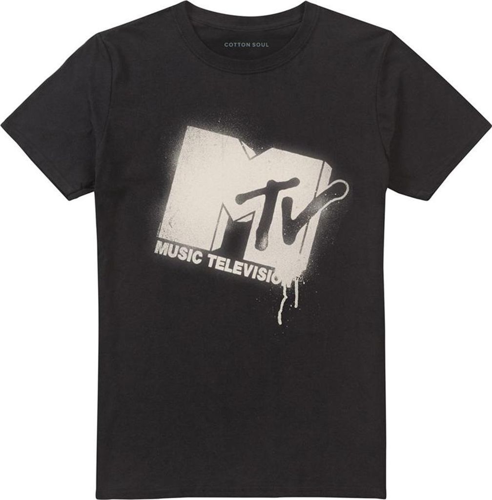 MTV - T-Shirt für Herren/Damen Uni TV24668 (XXL) (Schwarz)
