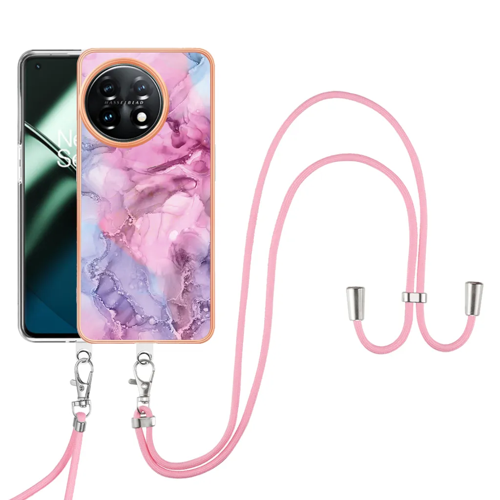 Custodia Rosa OnePlus 11 con Cinturino - Protezione TPU a Fantasia
