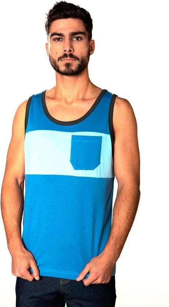 Snap Climbing Two-colored Pocket ärmelloses T-shirt Blau XL Herren Blau XL
