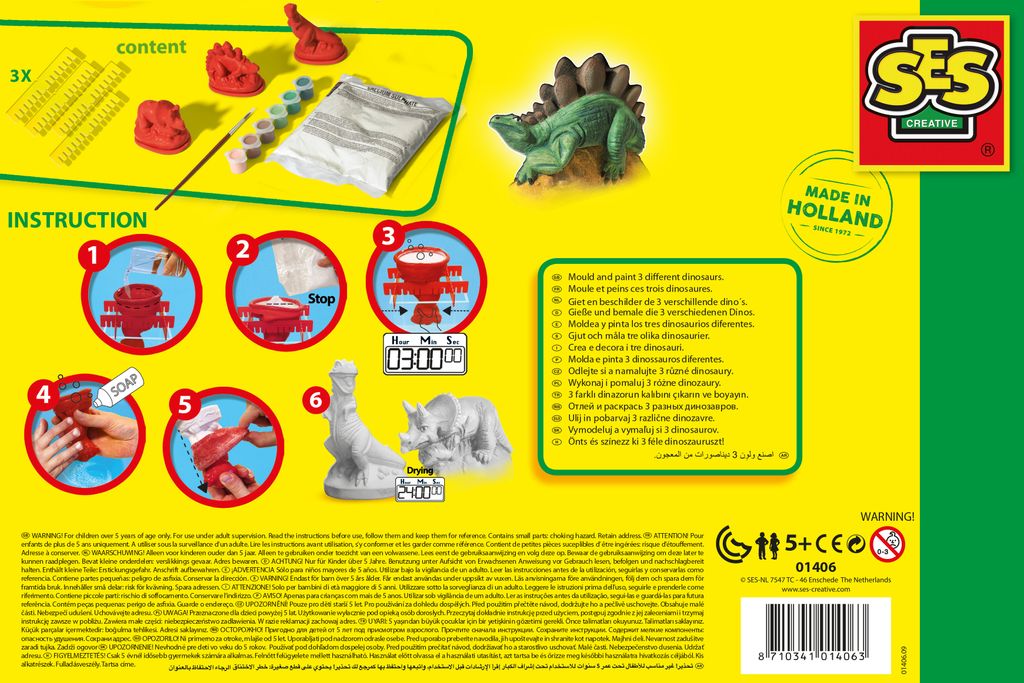 sadrový odliatok a maľovanie dinosaura Obrázok produktu 10