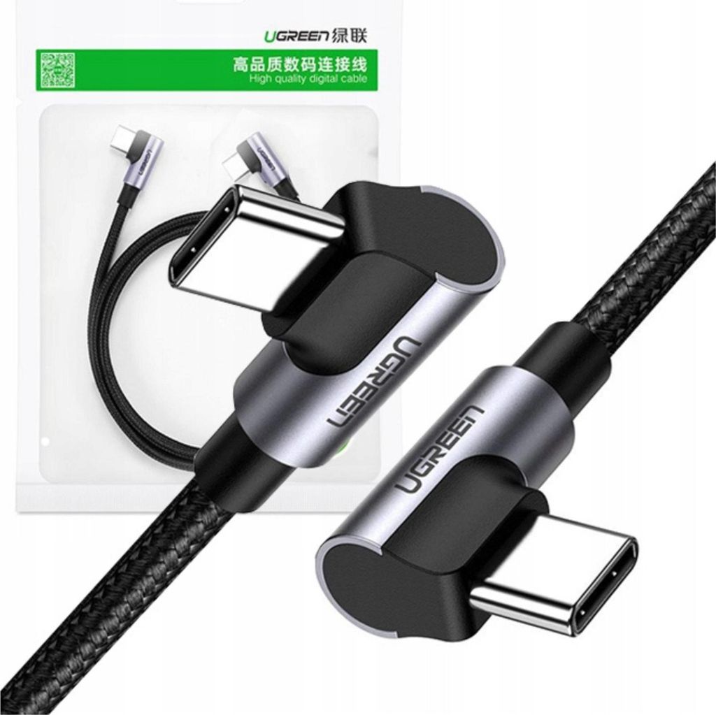 Ugreen Cavo angolare Usb-C a Usb-C Us323, Pd, 3A 60W, 1M Immagine del prodotto 