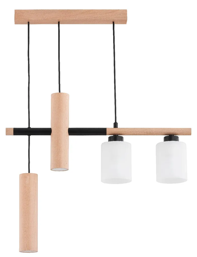 Suspension bois NIMIR : l'éclairage 4 lampes pour harmoniser votre décoration