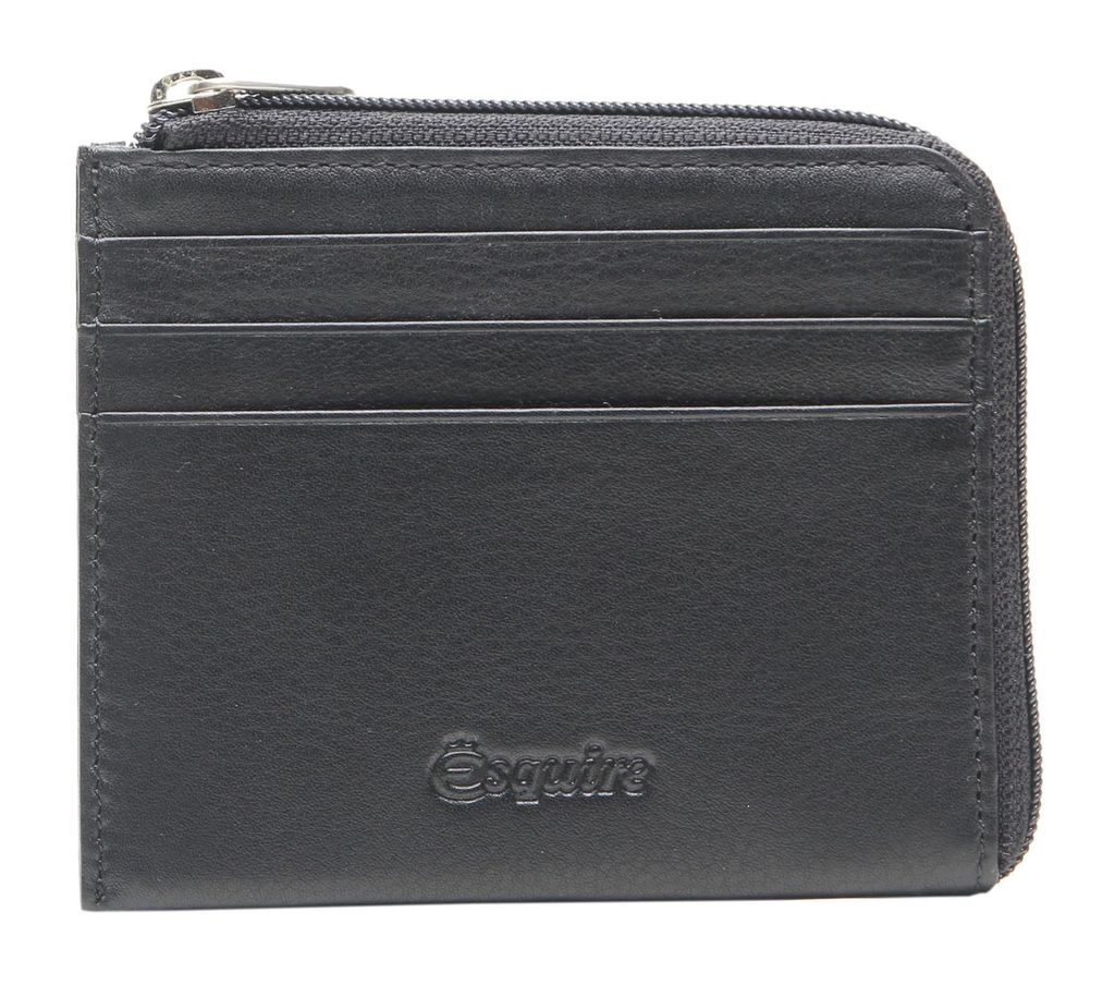 Esquire Leder Kartenetui Oslo Nappa Wallet Black schwarz