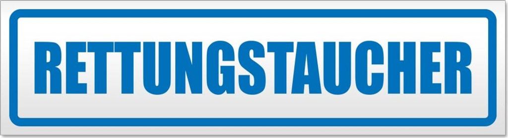 Rettungstaucher Magnetschild Schild magnetisch
