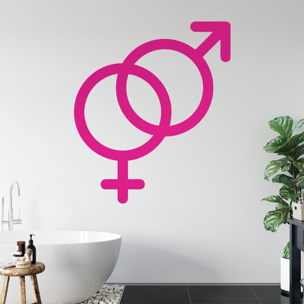 Männlich Weiblich Geschlecht Wandtattoo Wandaufkleber Wall Sticker - Dekoration, Küche, Wohnzimmer, Schlafzimmer, Badezimmer