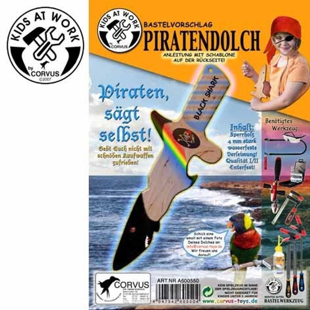 Bastelvorschlag Piratendolch (mit Sperrholzplatte)