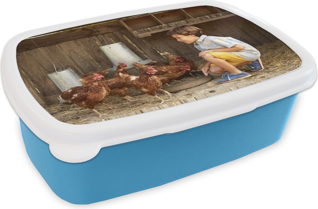 KitchenYeah® Lunchbox Brotzeit Brotdose 17x11 cm Junge - Produktbild 