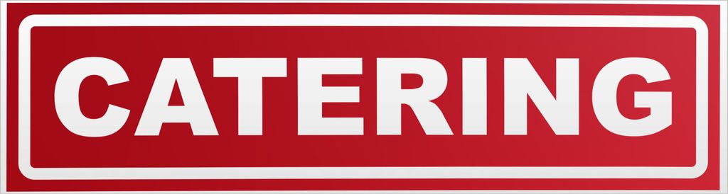 Kiwistar Catering invertiert Magnetschild Schild magnetisch - 30cm Rot - reflektierend - Magnetfolie für Auto PKW Kfz