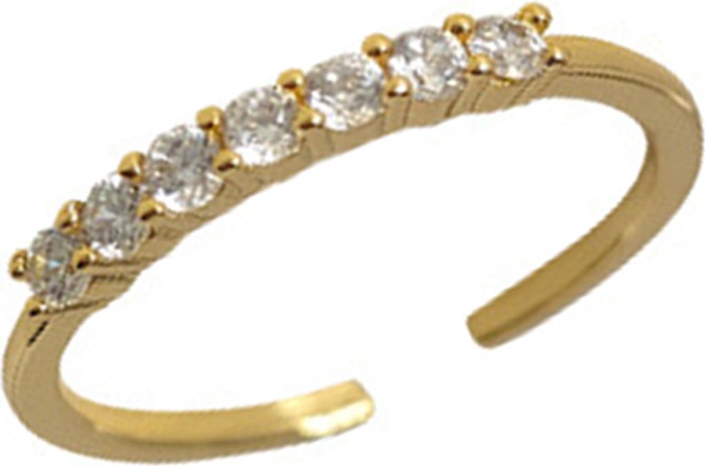 Frauen Ring Öffnung Minimalistischen Elegante Luxus Goldene Strass Eingebettet Liebe Herz Finger Ring Mode Schmuck