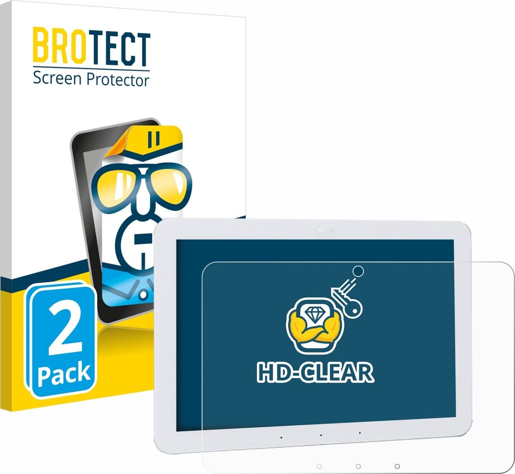 2x Für Amazon Echo Hub 8" Schutzfolie BROTECT Displayschutz Display Schutz Folie Klar Transparent