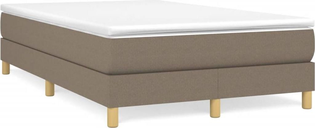 vidaXL Boxspringbettgestell Taupe 120x200 cm Stoff Produktbild 
