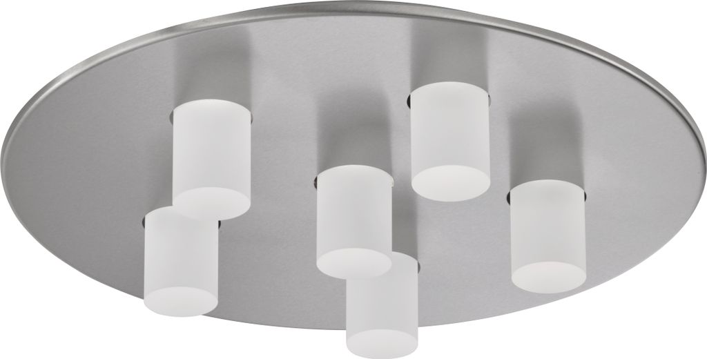Fischer & Honsel Cap LED Deckenleuchte 6-fach 6x4W warmweiss dimmbar nickel 20666