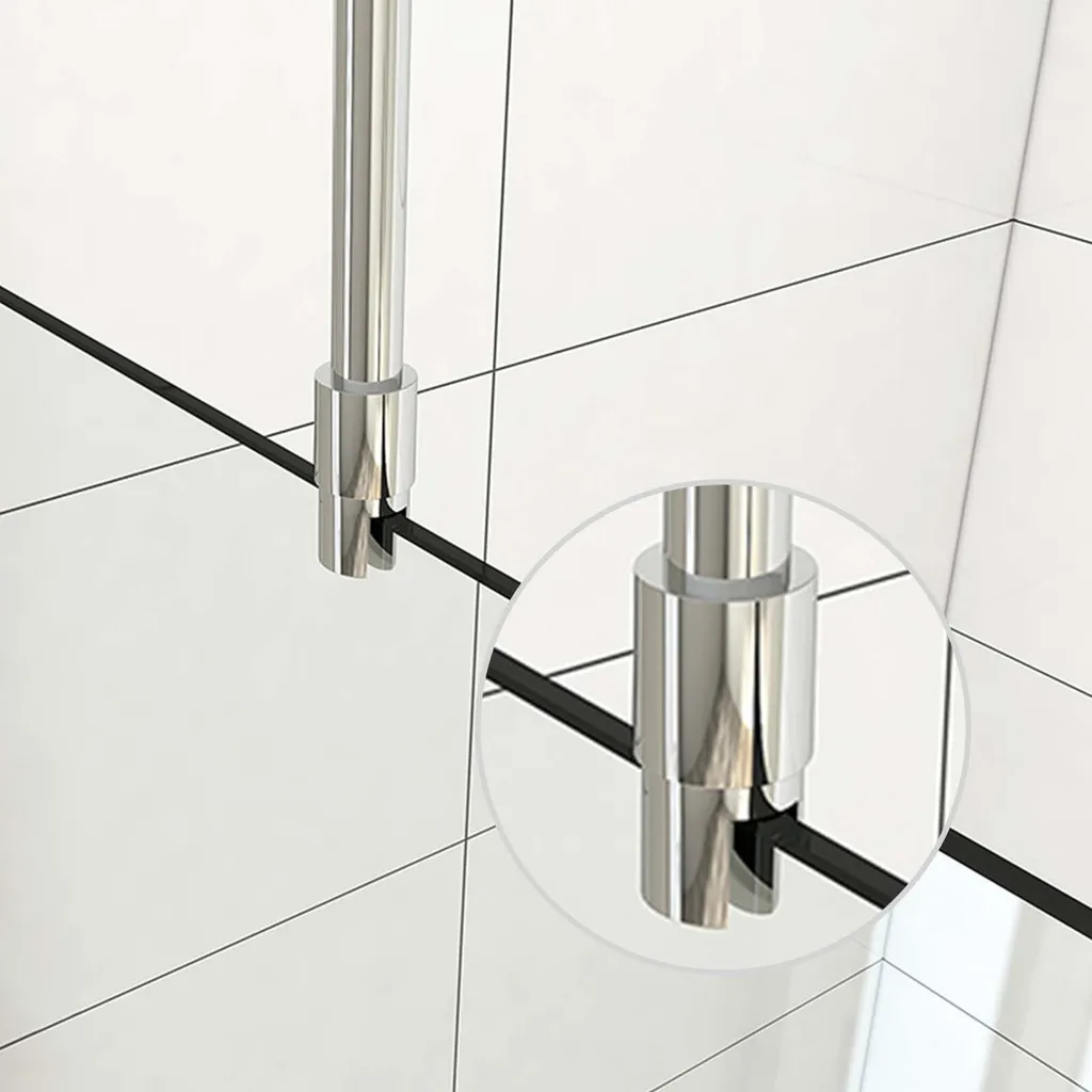 Stabilisateur de douche plafond Heilmetz en acier inox pour verre 8mm