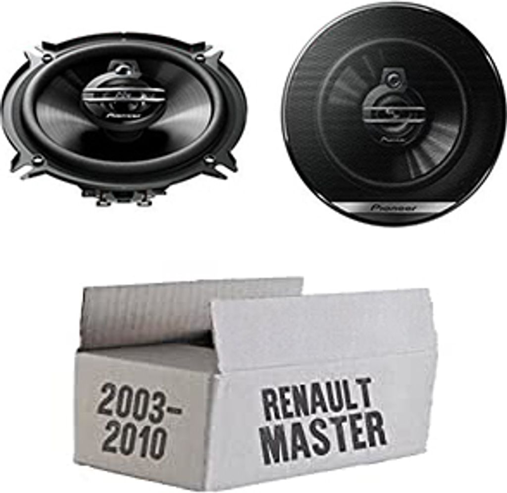 Lautsprecher Boxen Pioneer TS-G1330F - 13cm 3-Wege 130mm Triaxe 250W Auto Einbausatz - Einbauset passend für Renault Master 2 - justSOUND