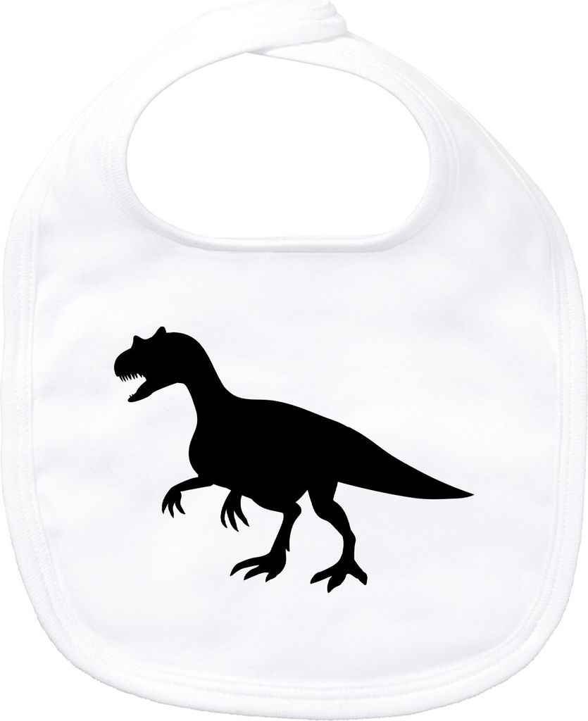 Huuraa Baby Lätzchen Allosaurus Dinosaurier White Klettverschluss Baumwolle Latz Geschenkidee