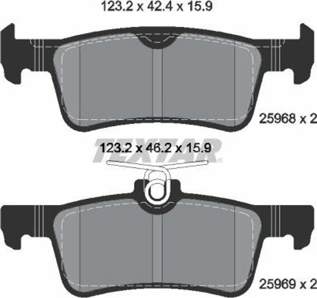 Plaquettes de Frein TEXTAR 2596801 pour 308 - Qualité OE 1611331480
