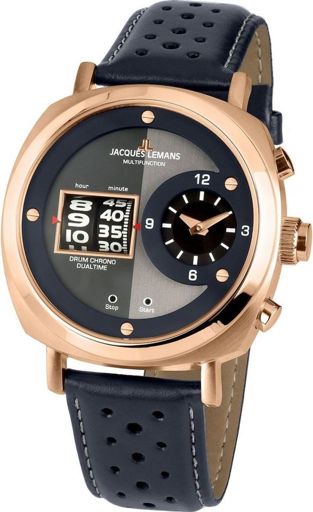 Jacques Lemans 1-2058D Lugano Herrenuhr 44mm 5ATM