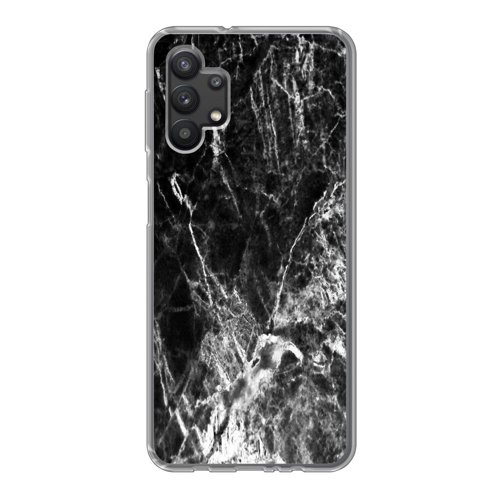 MuchoWow Handyhülle Schutzhülle Hülle für Samsung Galaxy A32 5G Marmor - Stein - Luxus Silikon Softcase Handy Hülle - Softcase