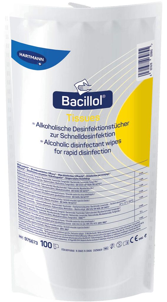 HARTMANN Desinfektionstücher Bacillol Tissues, 100 Tücher Produktbild 