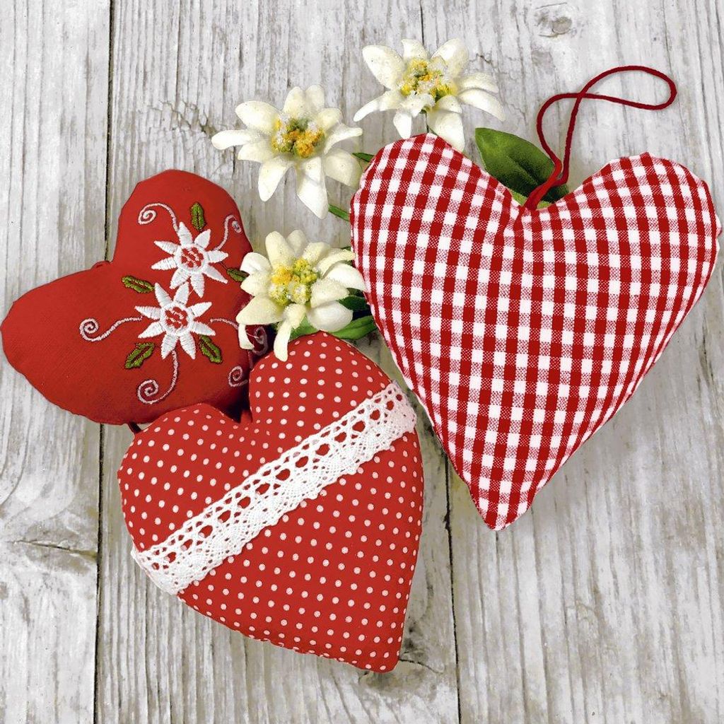 Servietten 24x24 cm - Bavarian hearts