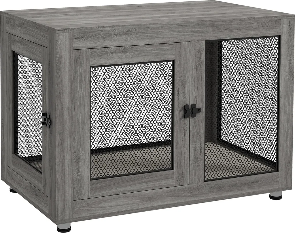 Niche d'intérieur pour grand chien 94x60cm, cage double porte Fortuna Lai