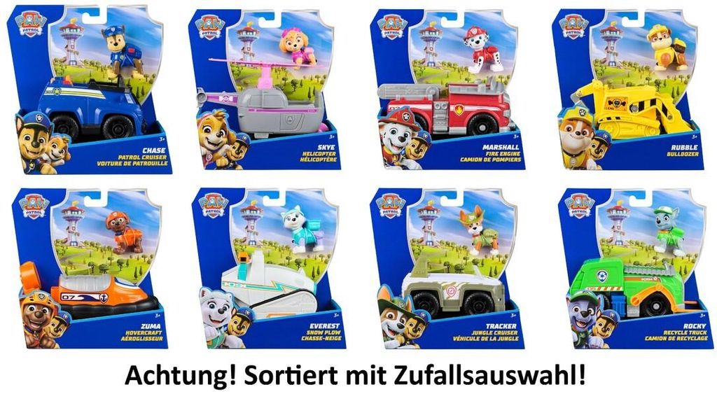 PAW Patrol Basis Fahrzeug mit Welpenfigur (Sustainable Produktbild 