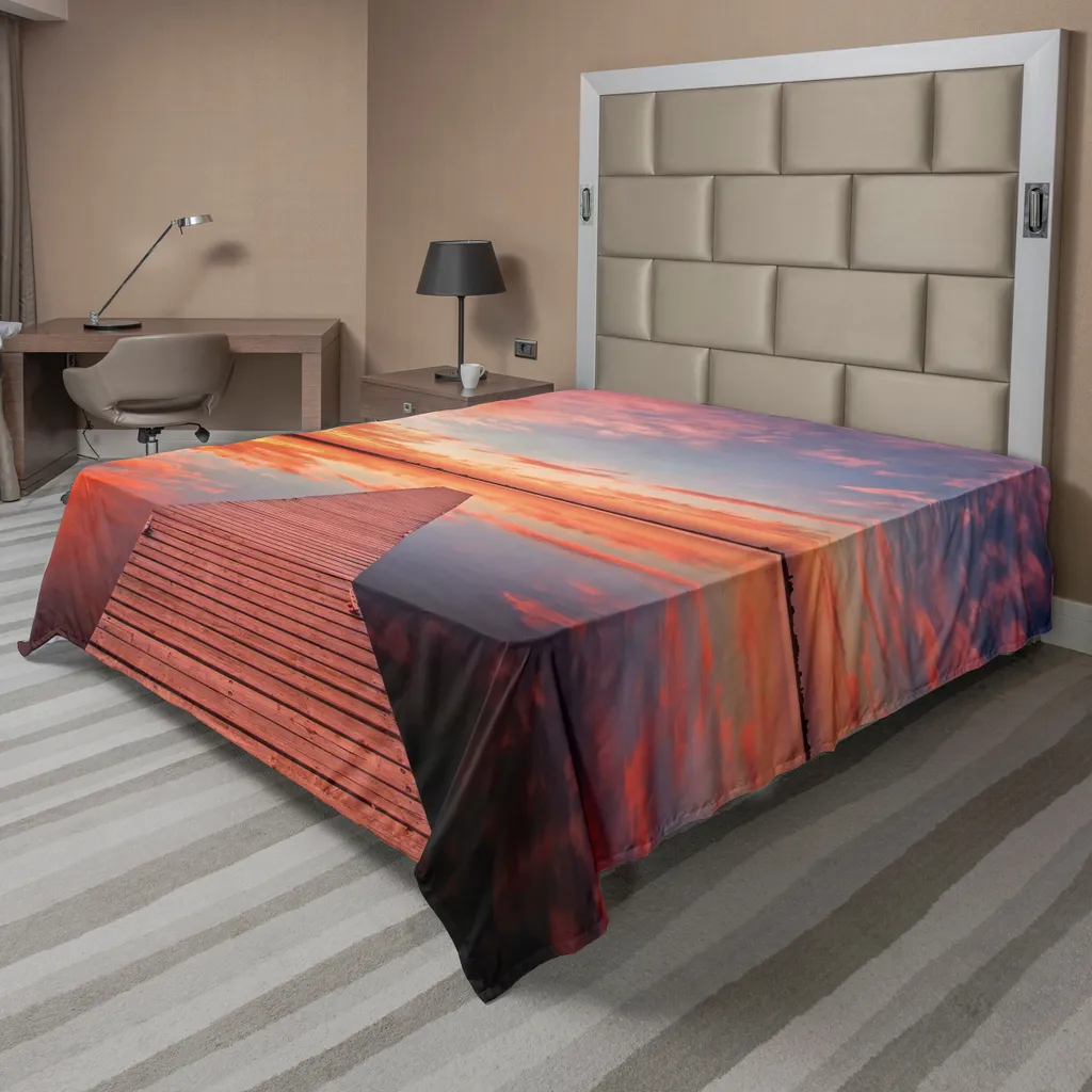 Lenzuolo Piano Decorativo ABAKUHAUS - Microfibra 266x260 cm - Lago