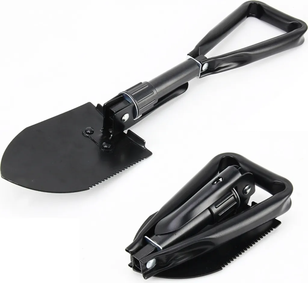 Pala da Neve Auto Pieghevole Metallo - Strumento Emergenza Multiuso