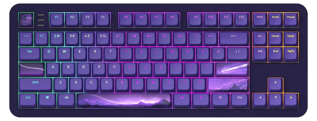 Clavier mécanique de jeu PROJET FOUDRE Aluminum Celestial 80% TKL