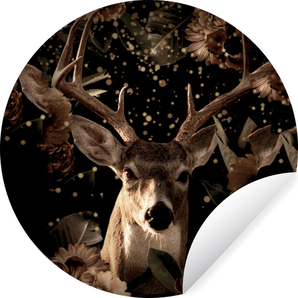 MuchoWow - Tapetenkreis - Wandbild rund - Schlafzimmerdekoration - Wanddeko - runde Tapete - Kunst für zu Hause