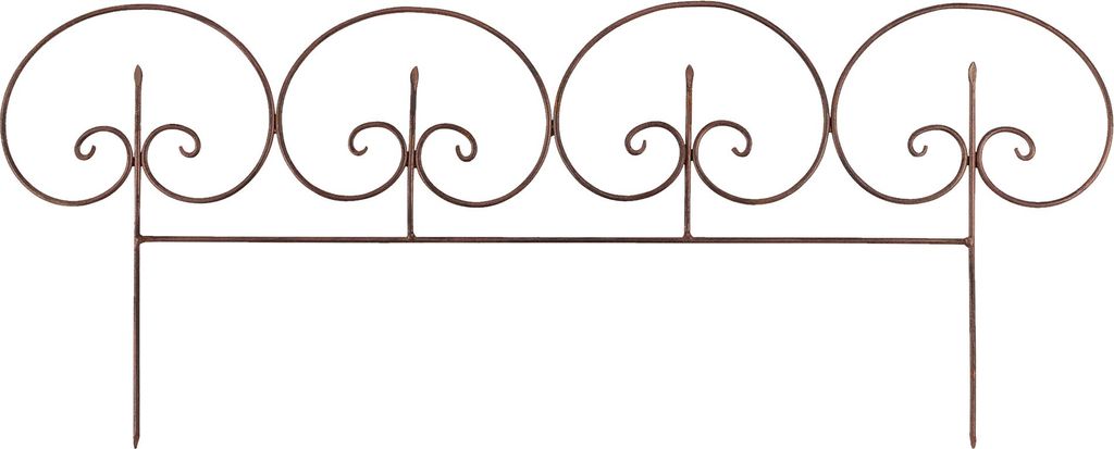 Beetumrandung 30,5 x 70 cm Beetbegrenzung aus Metall Beetzaun Landhausstil Garten